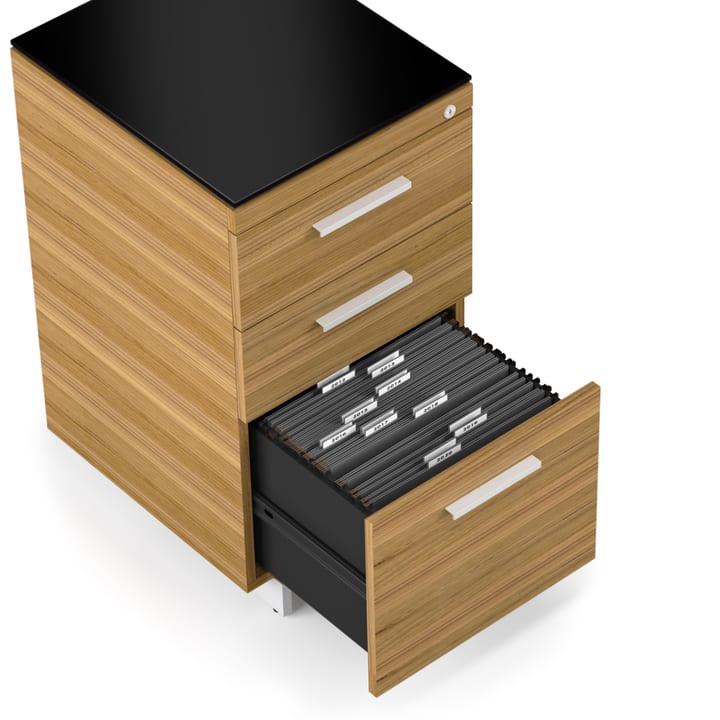 The Sequel 6114 3-drawer file cabinet features an adjustable filing system that adapts to accommodate hanging folders of any size – Legal, Letter, A4, and Foolscap.
