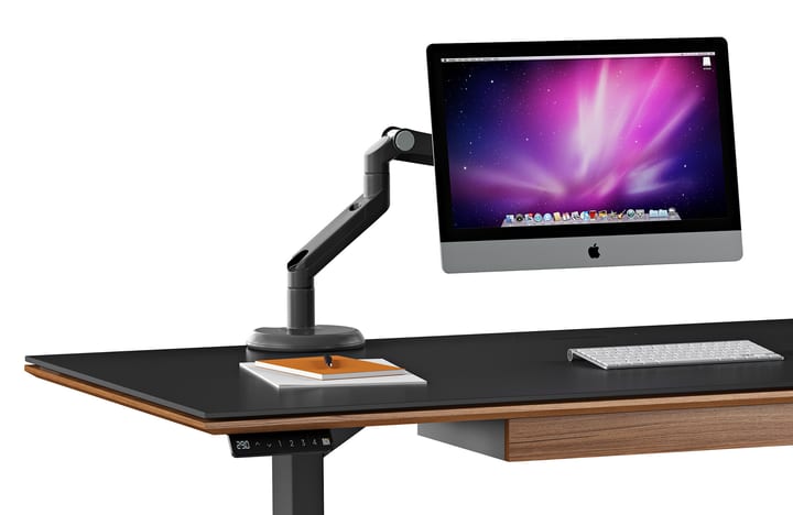 BDI Sequel 6151 standing desk, shown with a monitor arm.