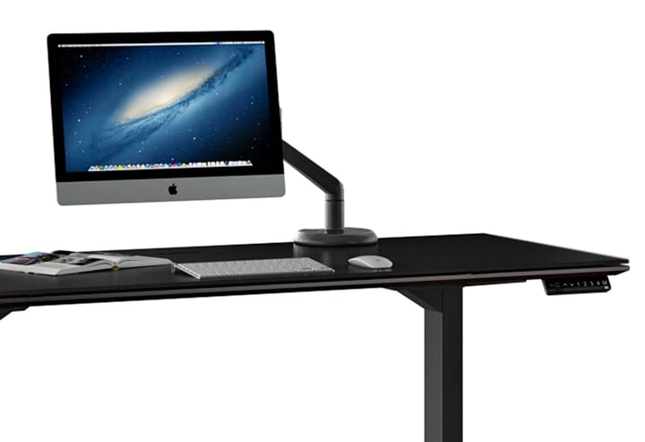 BDI Sequel 6151 standing desk, shown with a monitor arm.