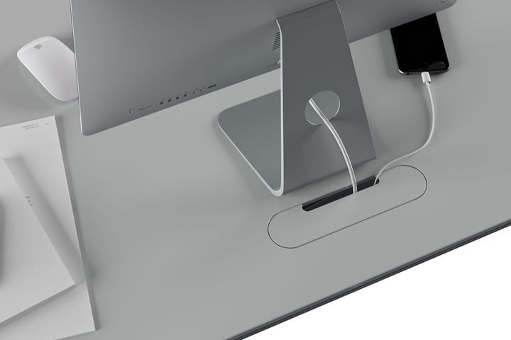 Bdi Centro Lift Desk Closeup Rear