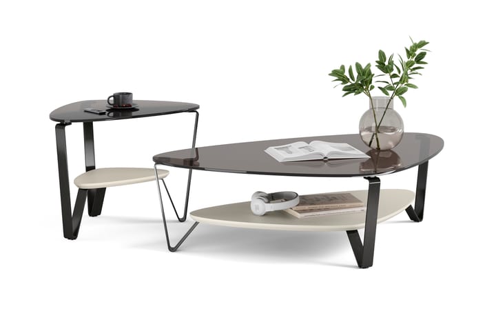 BDI Dino Lge Coffee 1363 End Table 1367 Stone Grey Propped