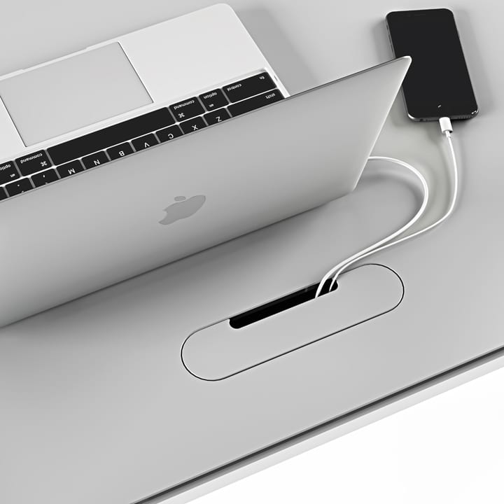BDI Centro Standing Desk cable management.