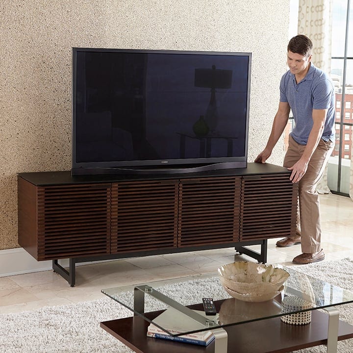 Corridor media console BDI hidden wheels