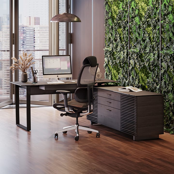Best desk writing surfaces bdi furniture blog 720 corridor l shaped desk