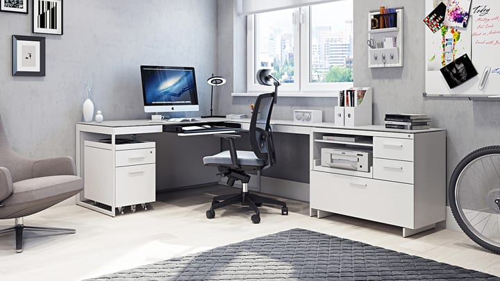 Centro modern white office furniture BDI blog 1440