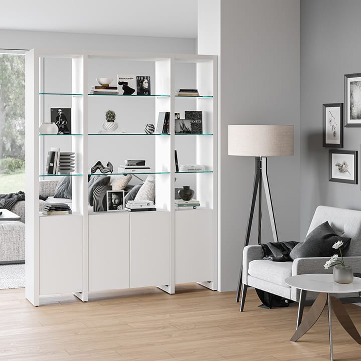 Decorating a modern entryway foyer linea shelves bdi furniture blog 720