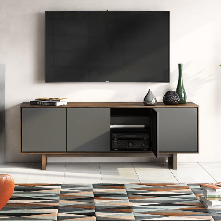 Even the most discerning audiophiles can place center channel speakers or soundbars behind the closed doors of a BDI TV stand without compromising sound quality.