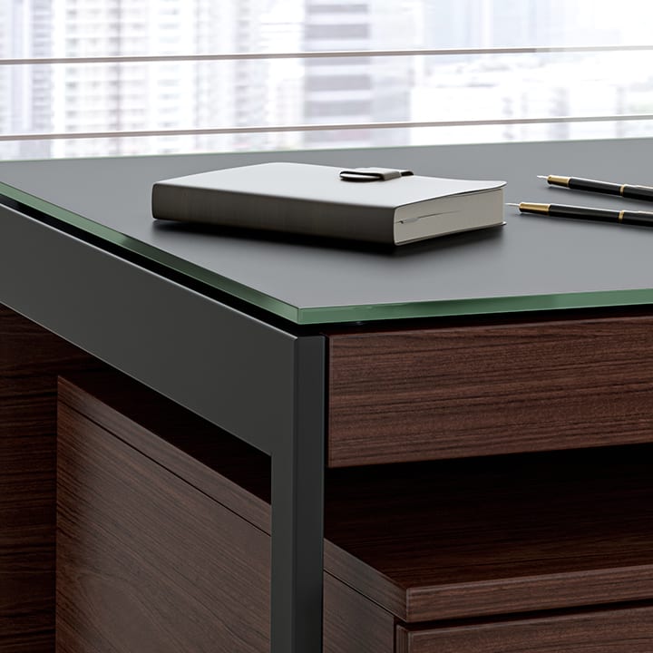 Sequel BDI 6101 Desk glass detail office features 720