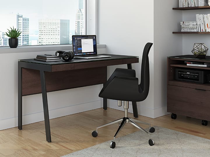 Sigma compact and small modern home office desk by BDI Furniture.