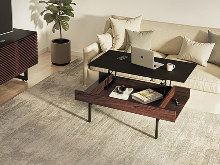 Signature finish blog reveal lift top coffee table bdi furniture 600
