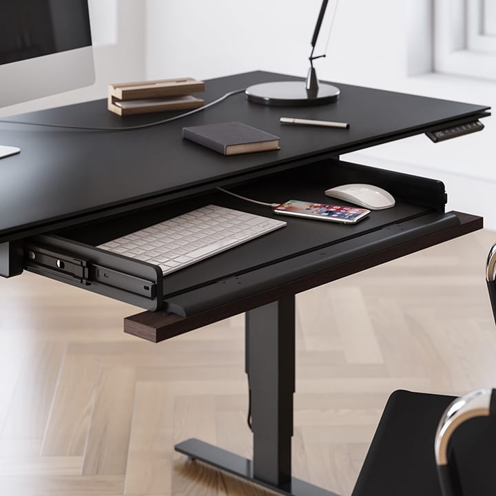 Optional 6159 keyboard drawer for the BDI 6151 standing desk by BDI furniture.