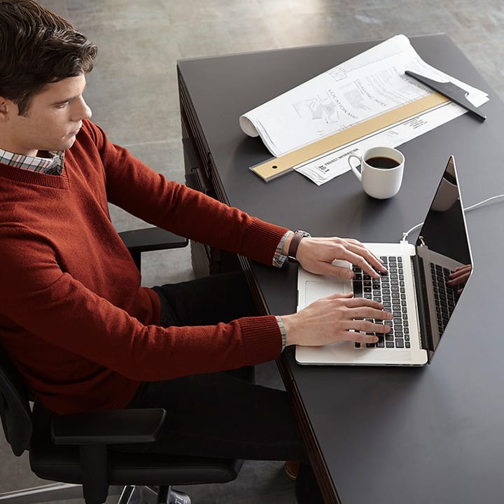 BDI Corridor Office Desk DURABLE SURFACES