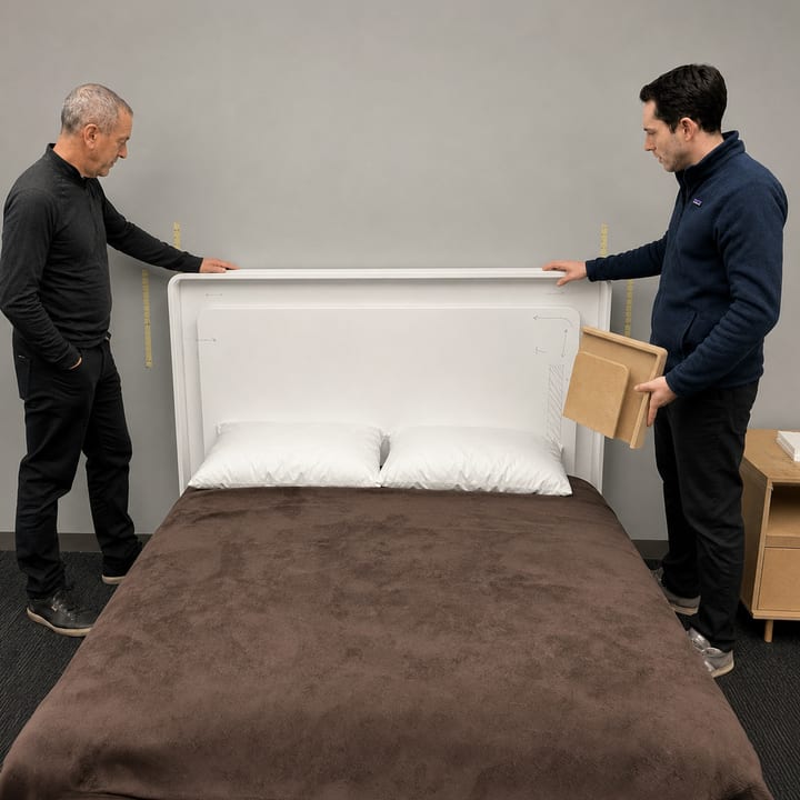 The development of the LINQ headboard began with models and construction