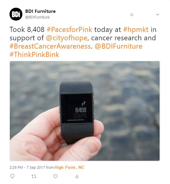 Pacesfor Pink Tweet