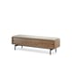 LINQ bench BDI 9101 fabric upholstered stoage bench AL WL 1 3200