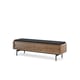 LINQ bench BDI 9102 leather black upholstered storage bench PE WL 1 3200