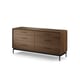 Linq 9186 modern wood bedroom 6 drawer dresser bdi furniture mocha isolated 2 1200