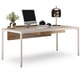 Luma office stationary work table 6763 S BDI keyboard storage drawer 6769 large adjustable back panel 6767 Down DU 7 3200